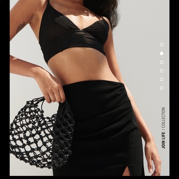 Zara draped linen blend skirt - Picture 2 of 6